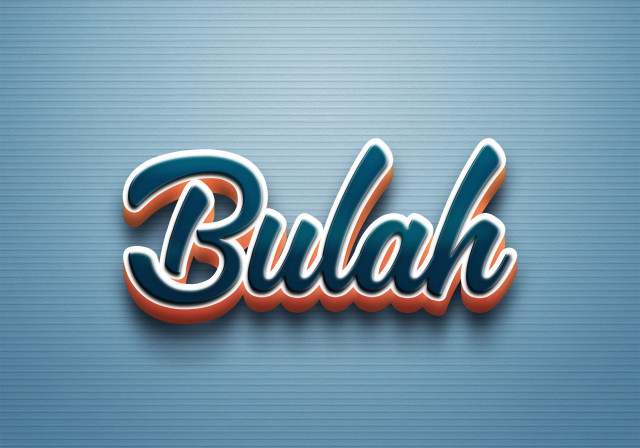 Free photo of Cursive Name DP: Bulah