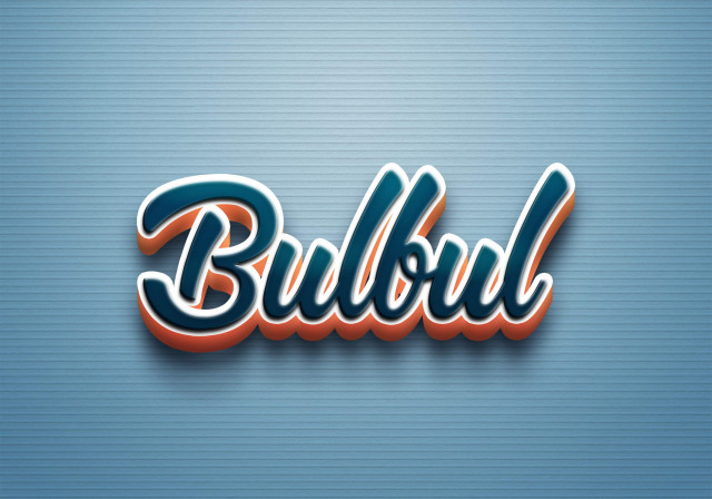 Free photo of Cursive Name DP: Bulbul