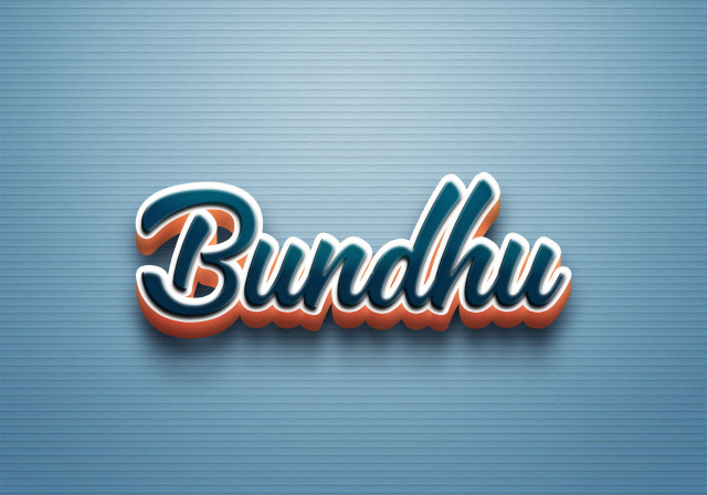 Free photo of Cursive Name DP: Bundhu