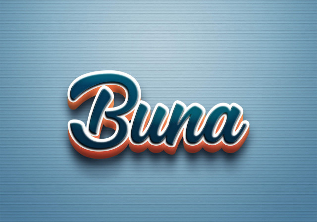 Free photo of Cursive Name DP: Buna