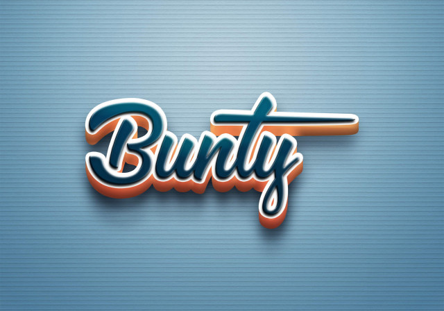 Free photo of Cursive Name DP: Bunty