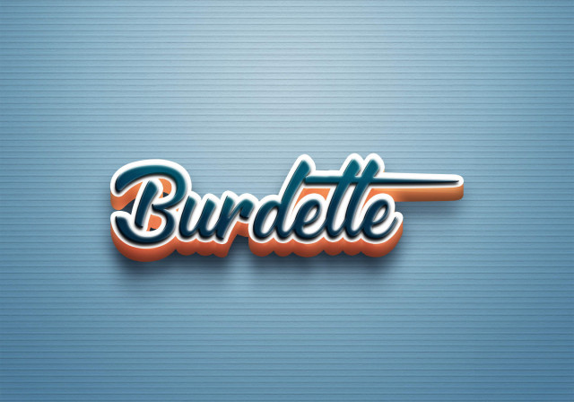 Free photo of Cursive Name DP: Burdette