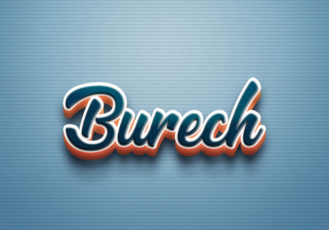 Free photo of Cursive Name DP: Burech