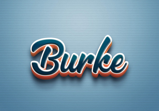 Free photo of Cursive Name DP: Burke