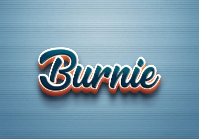 Free photo of Cursive Name DP: Burnie