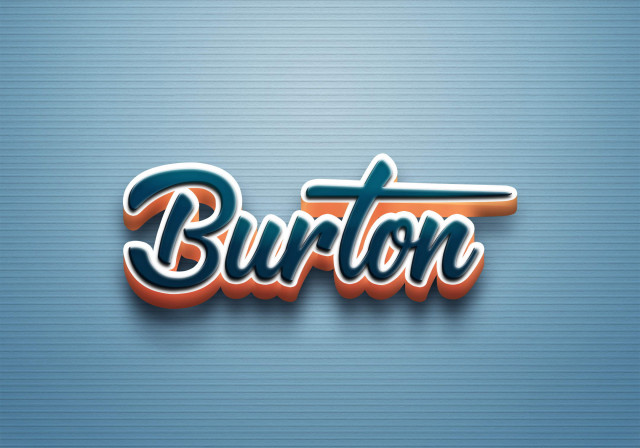 Free photo of Cursive Name DP: Burton