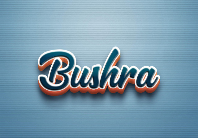 Free photo of Cursive Name DP: Bushra