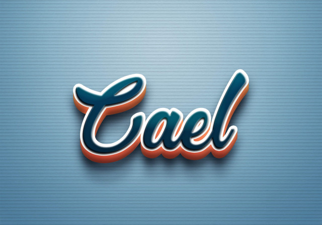 Free photo of Cursive Name DP: Cael