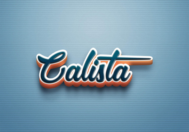 Free photo of Cursive Name DP: Calista