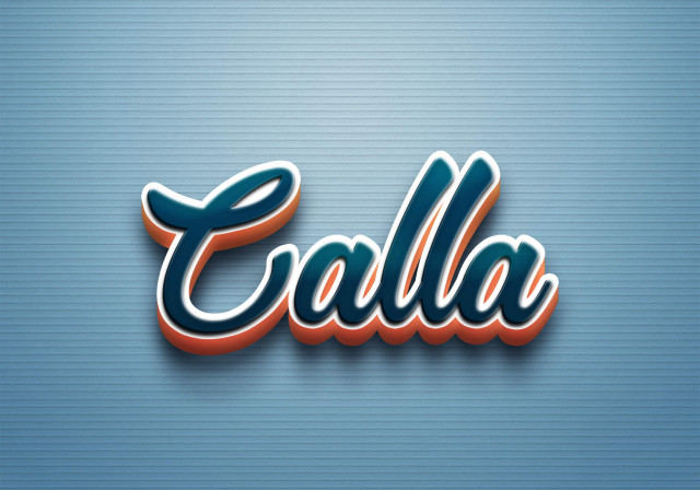 Free photo of Cursive Name DP: Calla