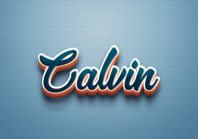 Free photo of Cursive Name DP: Calvin