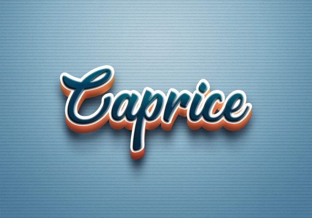 Free photo of Cursive Name DP: Caprice