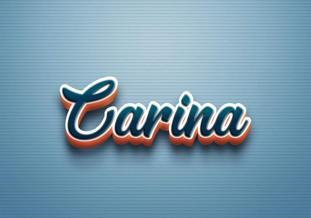 Free photo of Cursive Name DP: Carina