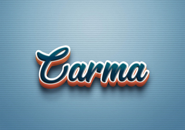 Free photo of Cursive Name DP: Carma