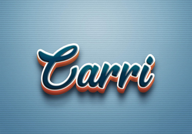 Free photo of Cursive Name DP: Carri