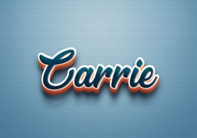 Free photo of Cursive Name DP: Carrie