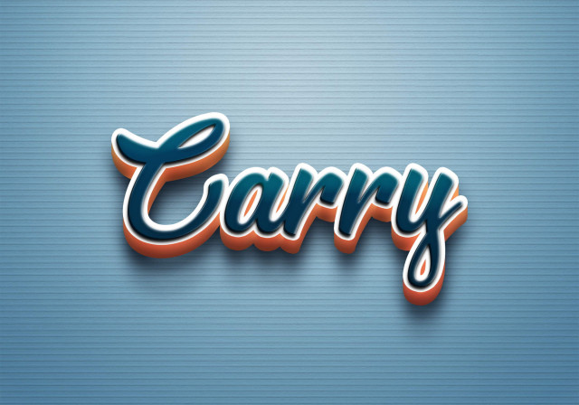 Free photo of Cursive Name DP: Carry