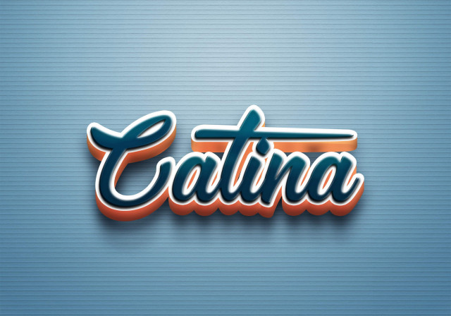 Free photo of Cursive Name DP: Catina
