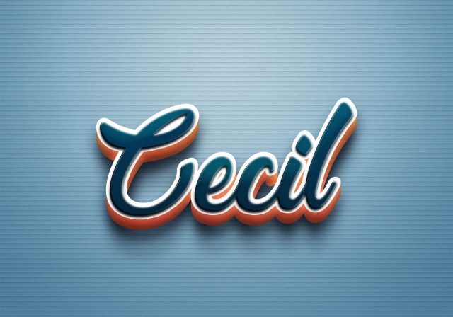 Free photo of Cursive Name DP: Cecil