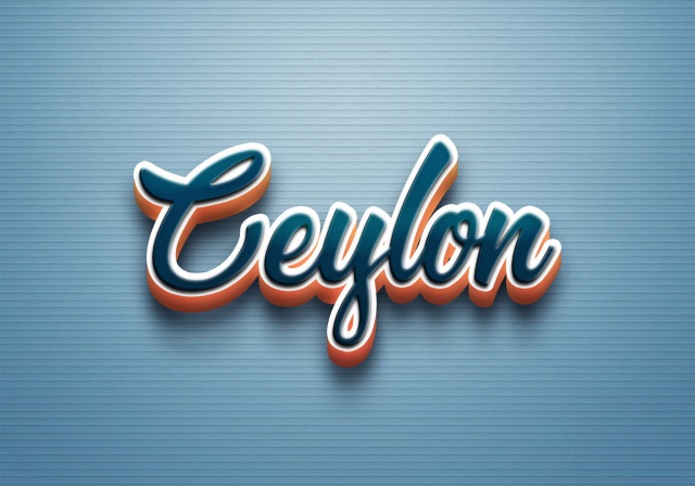 Free photo of Cursive Name DP: Ceylon