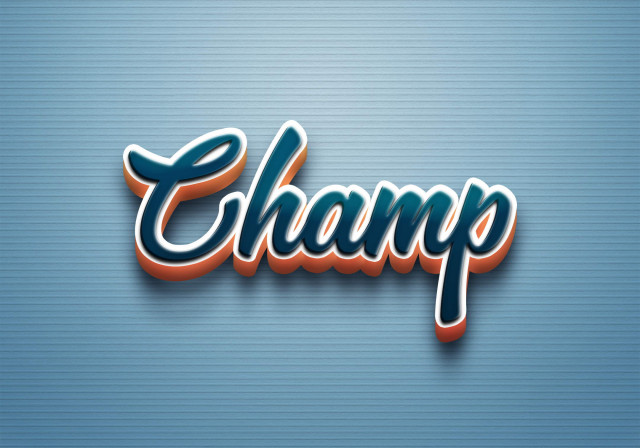 Free photo of Cursive Name DP: Champ