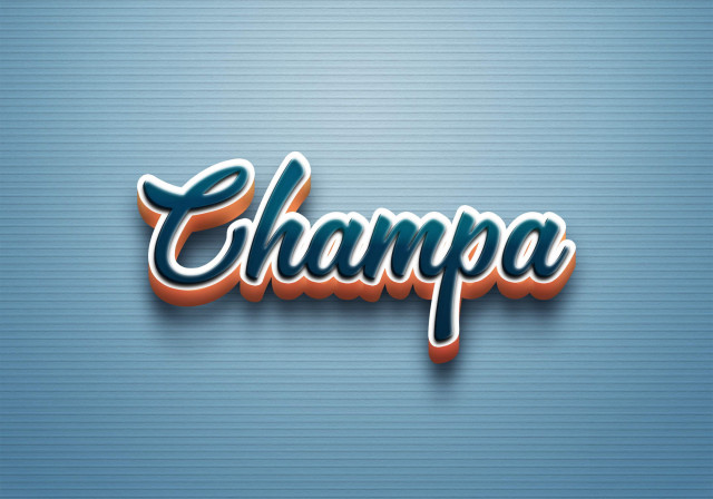 Free photo of Cursive Name DP: Champa