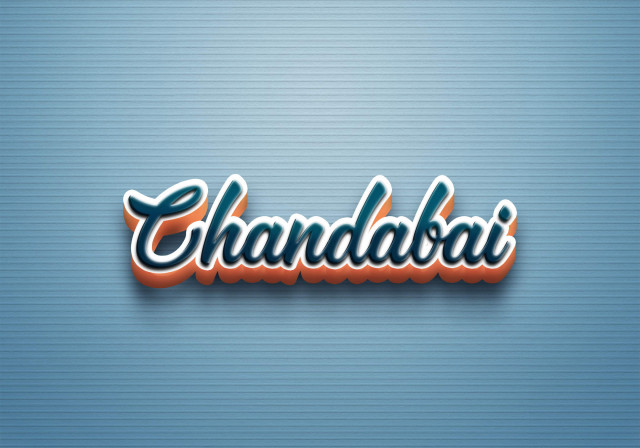 Free photo of Cursive Name DP: Chandabai
