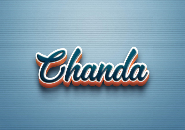 Free photo of Cursive Name DP: Chanda