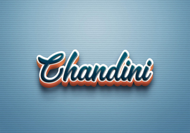 Free photo of Cursive Name DP: Chandini