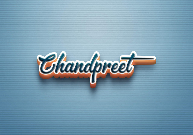 Free photo of Cursive Name DP: Chandpreet