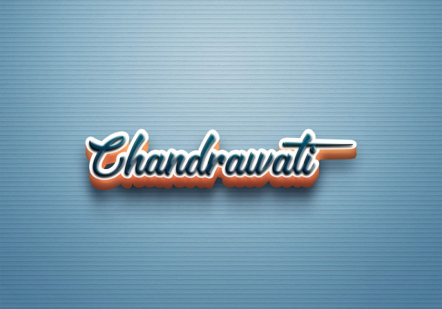 Free photo of Cursive Name DP: Chandrawati
