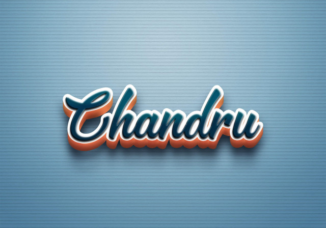 Free photo of Cursive Name DP: Chandru