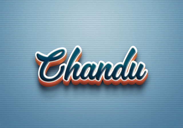 Free photo of Cursive Name DP: Chandu