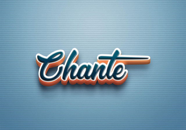 Free photo of Cursive Name DP: Chante