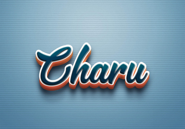 Free photo of Cursive Name DP: Charu
