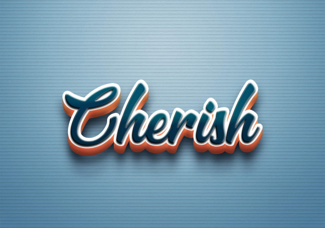 Free photo of Cursive Name DP: Cherish