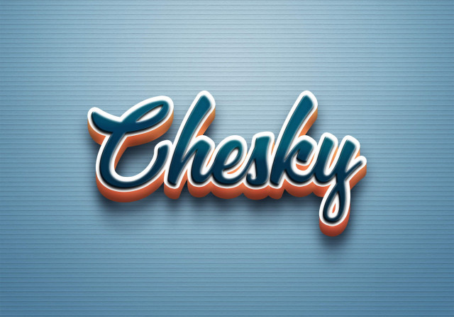 Free photo of Cursive Name DP: Chesky