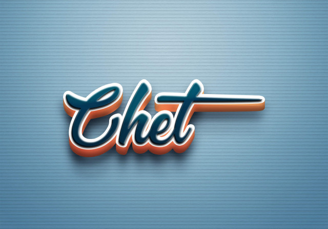 Free photo of Cursive Name DP: Chet