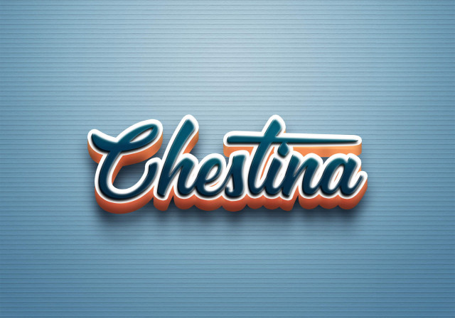 Free photo of Cursive Name DP: Chestina