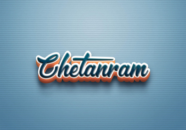Free photo of Cursive Name DP: Chetanram