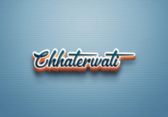 Free photo of Cursive Name DP: Chhaterwati