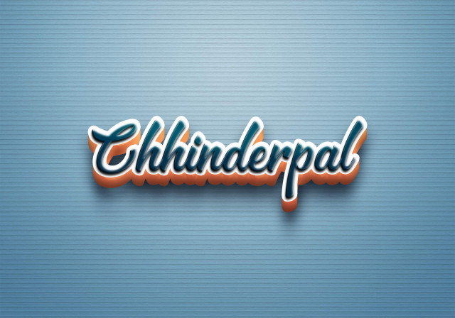 Free photo of Cursive Name DP: Chhinderpal