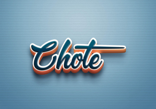 Free photo of Cursive Name DP: Chote