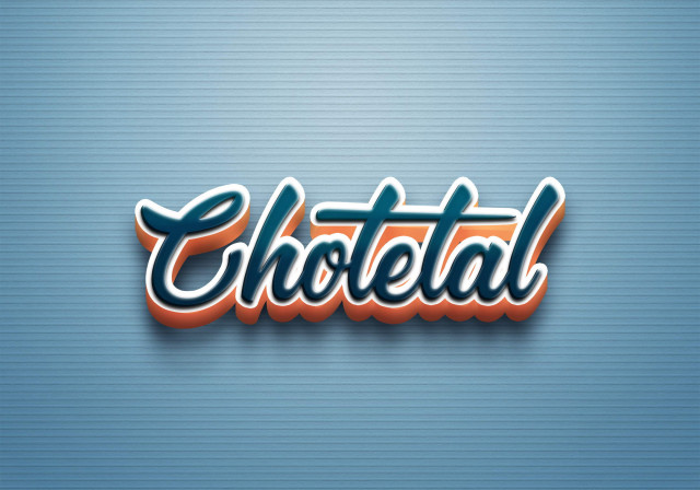 Free photo of Cursive Name DP: Chotelal