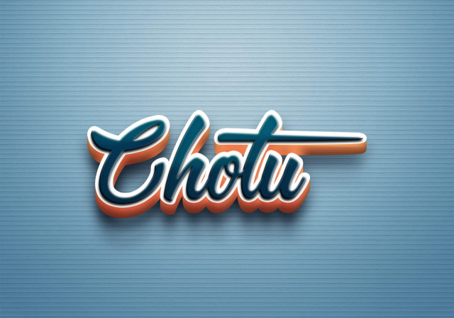 Free photo of Cursive Name DP: Chotu