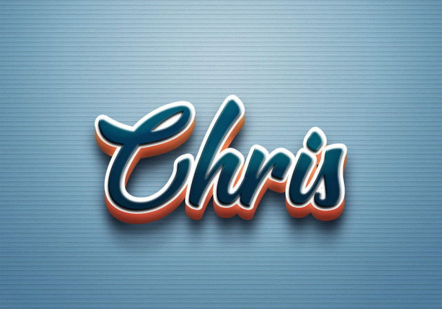 Free photo of Cursive Name DP: Chris