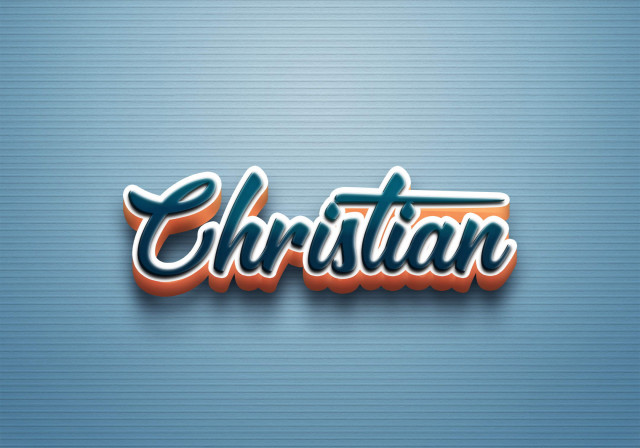 Free photo of Cursive Name DP: Christian