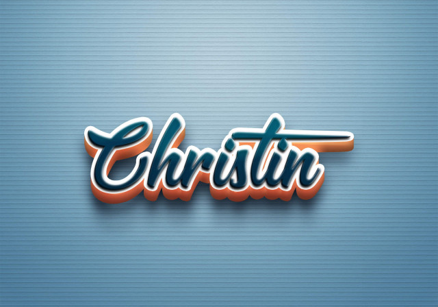 Free photo of Cursive Name DP: Christin