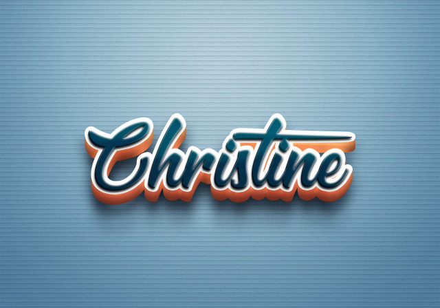Free photo of Cursive Name DP: Christine