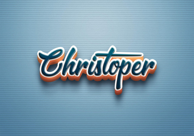 Free photo of Cursive Name DP: Christoper